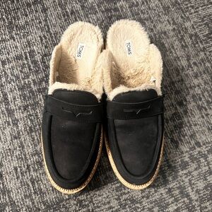 TOMS Black Slip-On Shoes